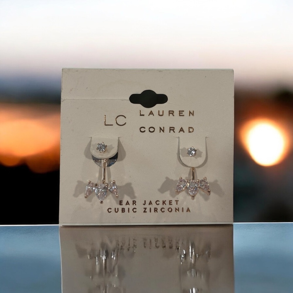 LC Lauren Conrad Cubic Zirconia Ear Jacket Earrings ❤️‍🔥